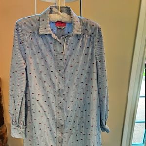 Kate Spade blue and white pin strip dress